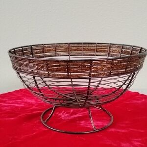 D- New Elegant Brown Wire Basket